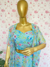 Mint printed crop top co ord set - kasumi.in